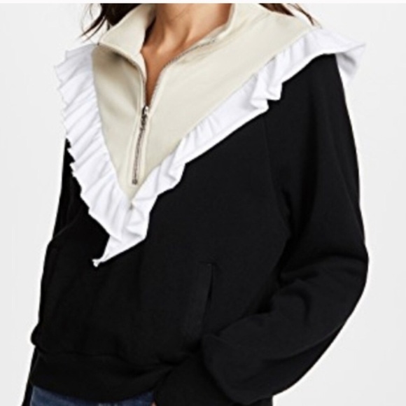 WILDFOX Prima Ruffle Warm-Up Sweatshirt - Picture 2 of 3